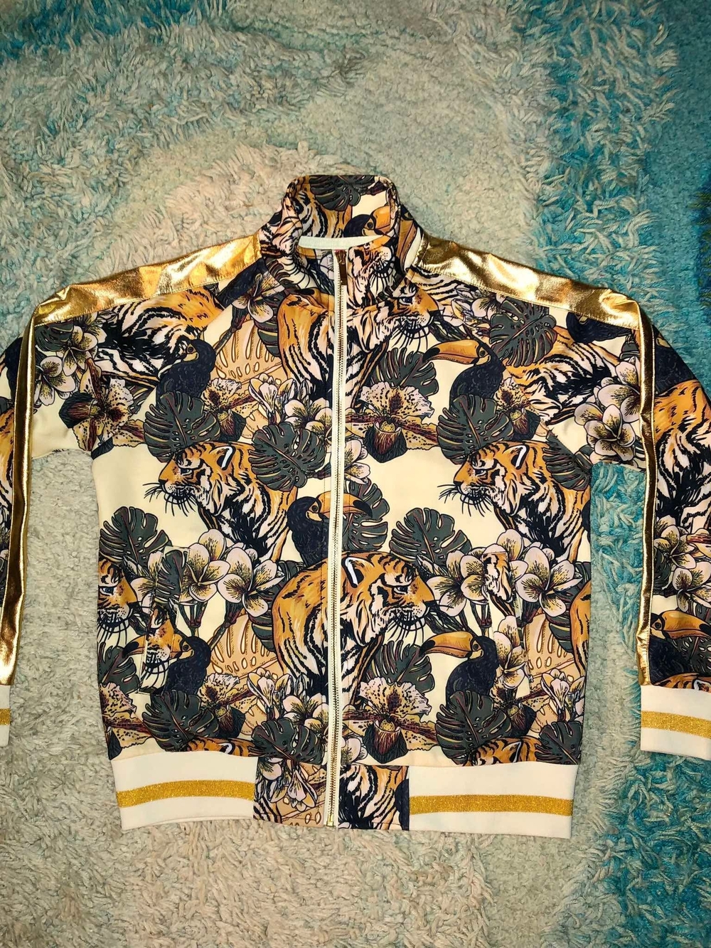 Victorious / G-Style USA Jungle Floral Tiger Track Jacket Size M